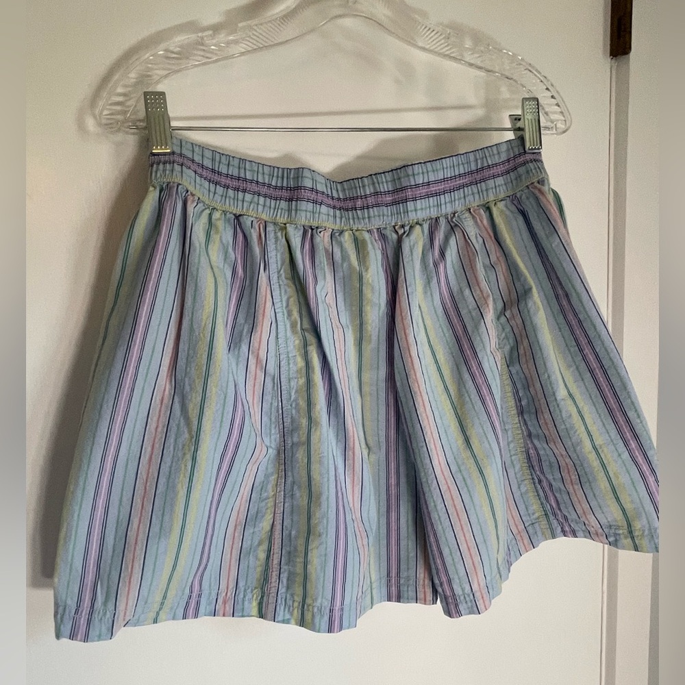 FREE PEOPE Light Blue Multicolor Striped Shorts Size Medium - Picture 6 of 7